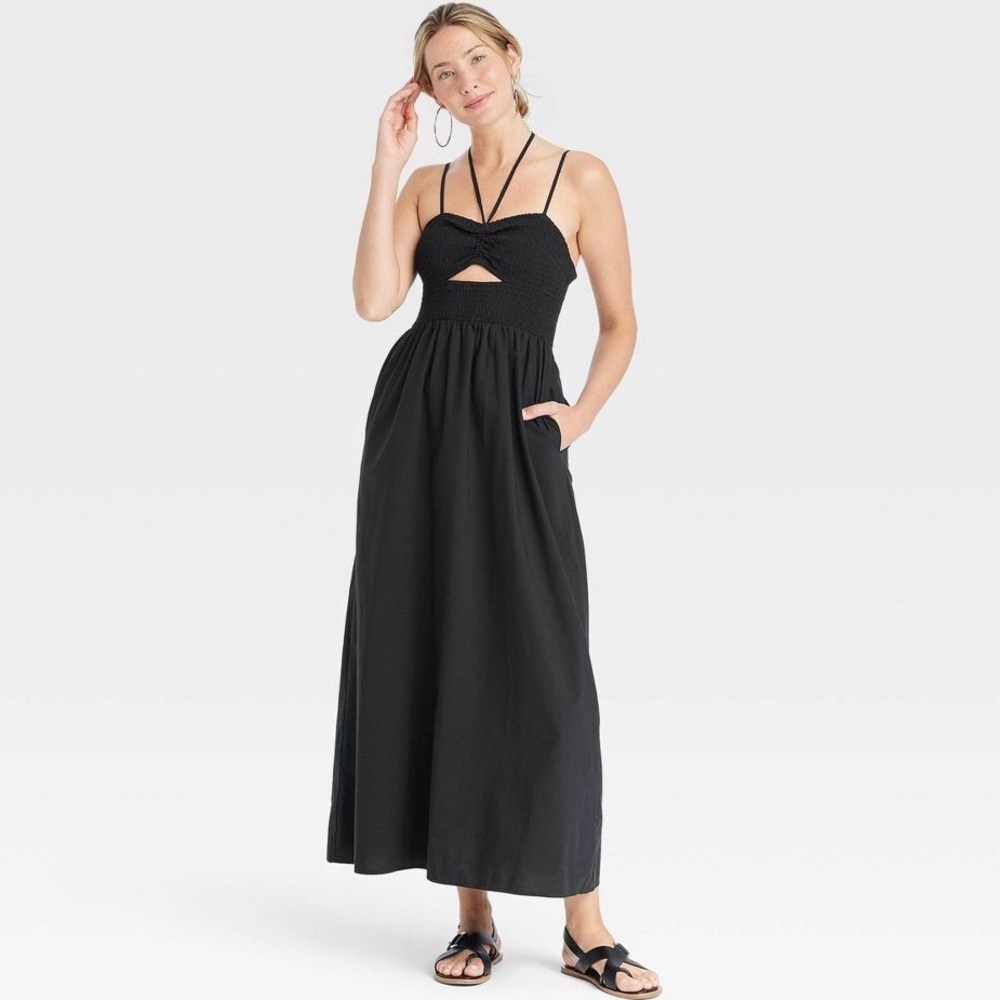 Universal Thread Women’s Cut-out Maxi Casual Sundress Black XL